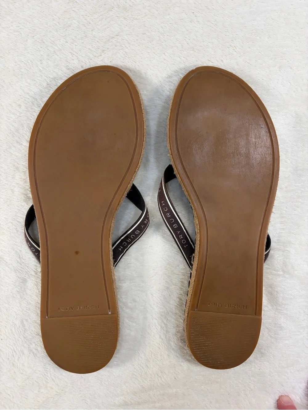 Tory Burch Ribbon Thong Espadrille  Sandals‎ Size 9